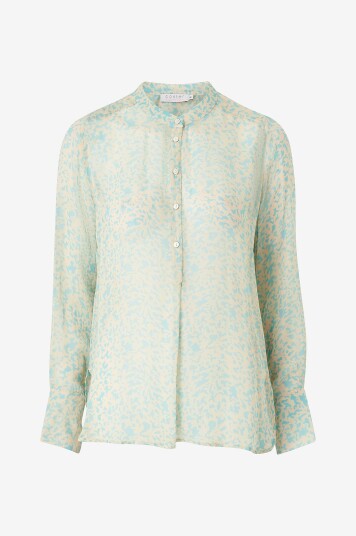 Coster Copenhagen - Bluse Leo Splash Print - Blå
