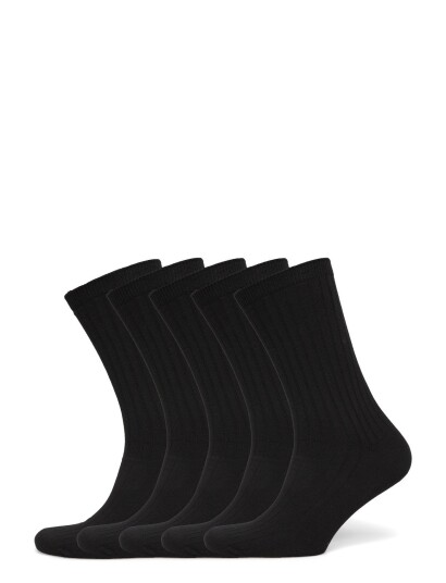 Weekday 5 Pack Rib Socks Black 43 45