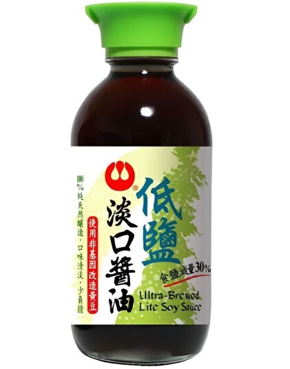 Ultra brygget Lys Soyasaus 30% Mindre saltWan Ja Shan 200 ml Taiwan