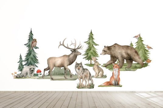 Namly Design Veggklistremerke Skogsdyr WALL3291