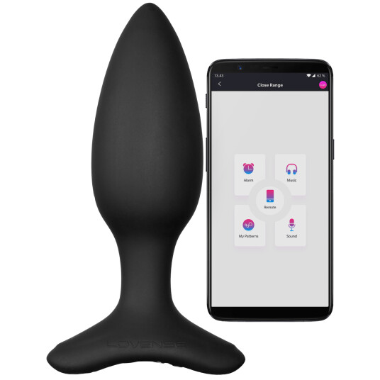 Lovense Hush 2 App-styrt Small Butt Plug - Black