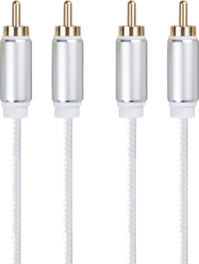DACOTA PLATINUM RCA STEREO KABEL HANN-HANN 1,5M, HVIT
