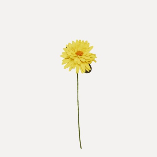 Und Ullfilt Stilk m.stor blomst Gul