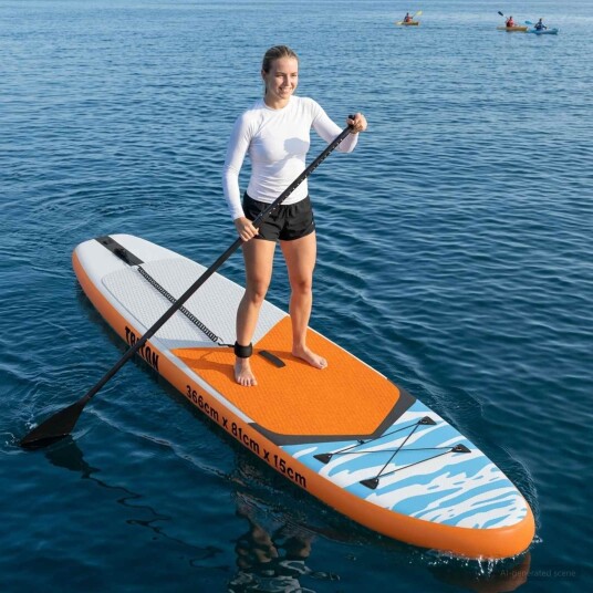 Oppblåsbar Stand Up Paddle Bord TRITON 366 x 81 x 15 cm Blå for Oppblåsbar Stand Up Paddle Bord TRITON 366 x 81 x 15 cm Blå for
