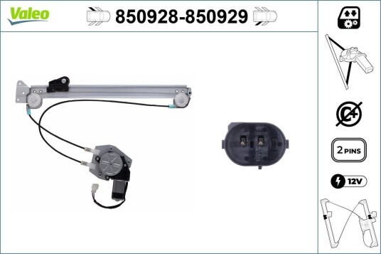 Vindusheis VALEO 850929 Vindusheis VALEO 850929