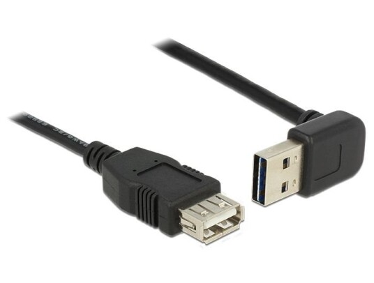 DELOCK Extension cable EASY-USB 2.0 Type-A male angled up / down > USB