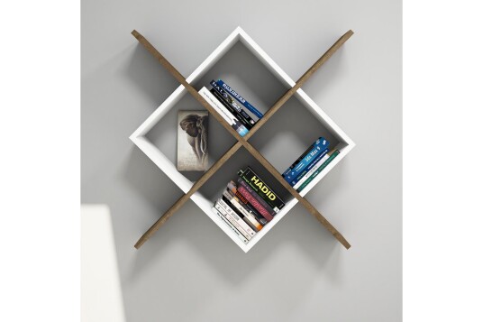 Vegghylle Tyrsberget 79 cm Brun|Hvit