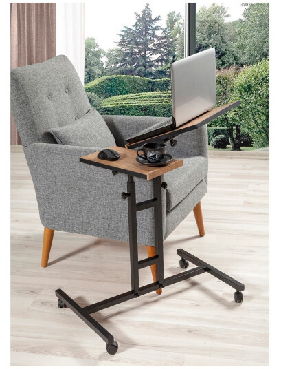 StåSkrivebord Jasiman 67 cm Tre/natur/Svart