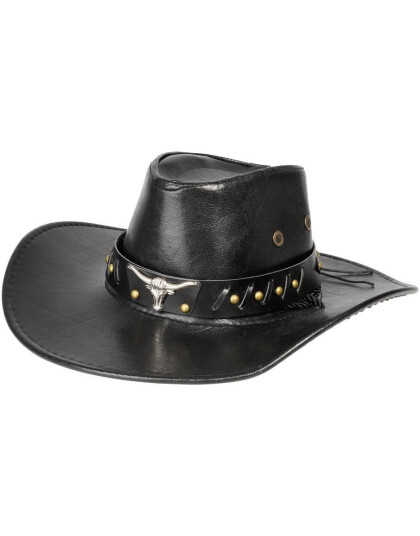 Joker Svart Cowboyhatt med Okse Emblem 96347