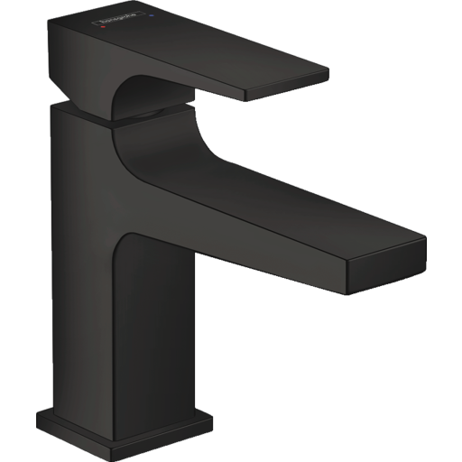 Hansgrohe Metropol servantbatteri 100 Med push-open bunnventil, Sort Matt Hansgrohe Metropol servantbatteri 100 Med push-open bunnventil, Sort Matt