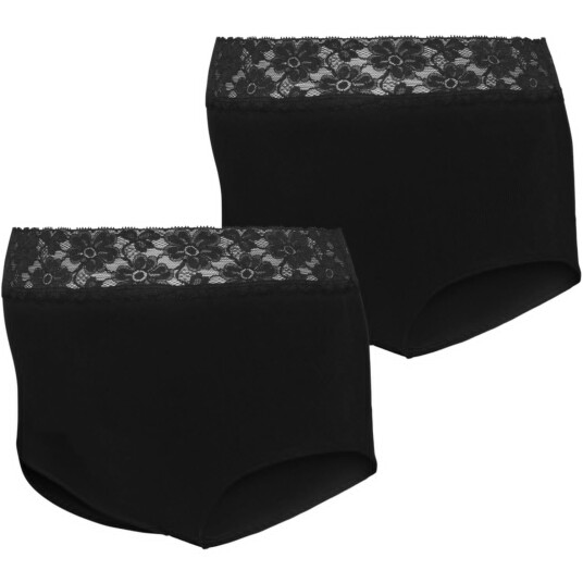 Mama;licious Black Mlheal Hw Lace Truser 2-P Noos L/XL Mama;licious Black Mlheal Hw Lace Truser 2-P Noos L/XL
