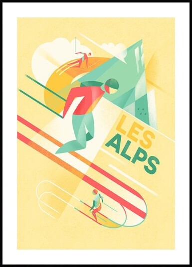 Retro Ski Poster Plakat / 70x100cm