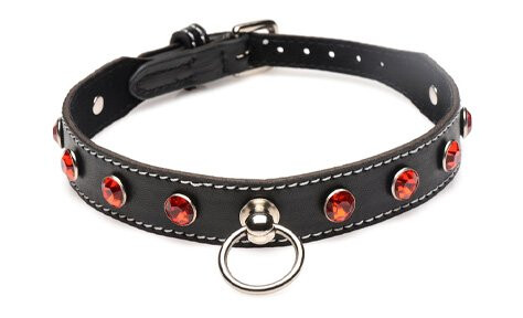 Strict Diamond Choker with O-Ring Black/Red