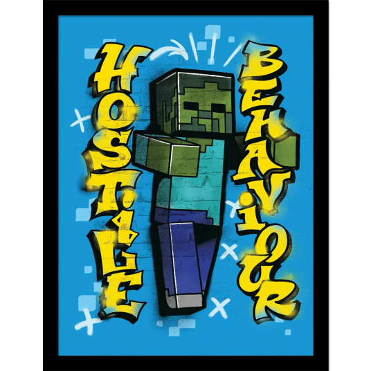 Minecraft Innrammet Bilde 30 x 40 cm Zombie Minecraft Innrammet Bilde 30 x 40 cm Zombie