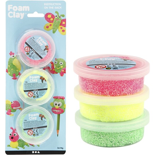 Creativ Company Foam Clay 3 x 14 gr. Neon