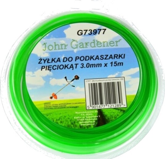 Snor Til Hekktrimmer Geko Zylka Femkantet 3,0 Mm X 15 M 80