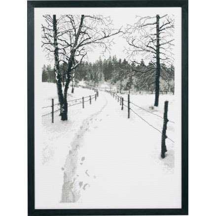 Permin Broderisett Aida Grafisk Natur 42x58cm