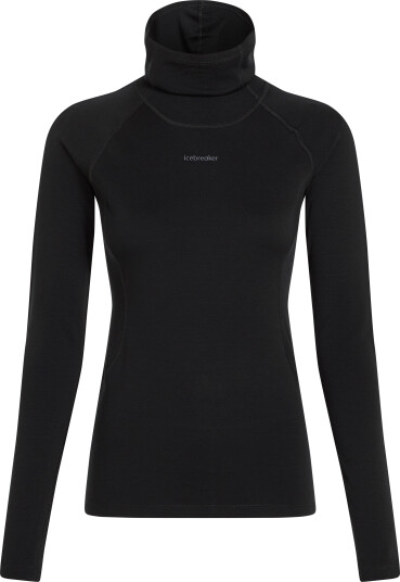 Icebreaker Women's 300 MerinoFine Polar Long Sleeve Roll Neck Black XL