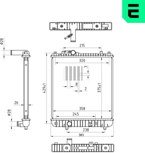 ERA 673587 Radiator motorkjøling