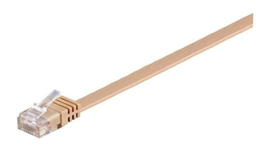 Goobay CAT 6 Flat Nettverkskabel 5m Lys Brun - U/UTP