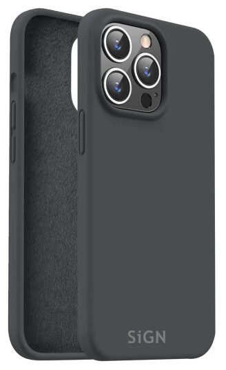 SiGN Liquid Silikondeksel til iPhone 15 Pro Svart