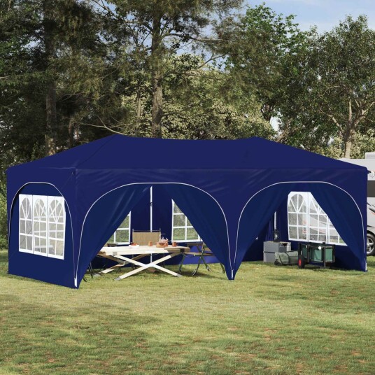  Pop up Festtelt Blå 575 x 288 x 245 cm Oxford Stoff