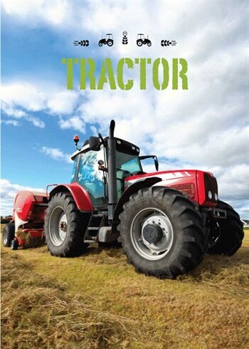 Borg Living Fleece teppe Rød Tractor 100x140 cm