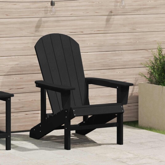  Adirondack Stol Svart 74x82x91 cm HDPE