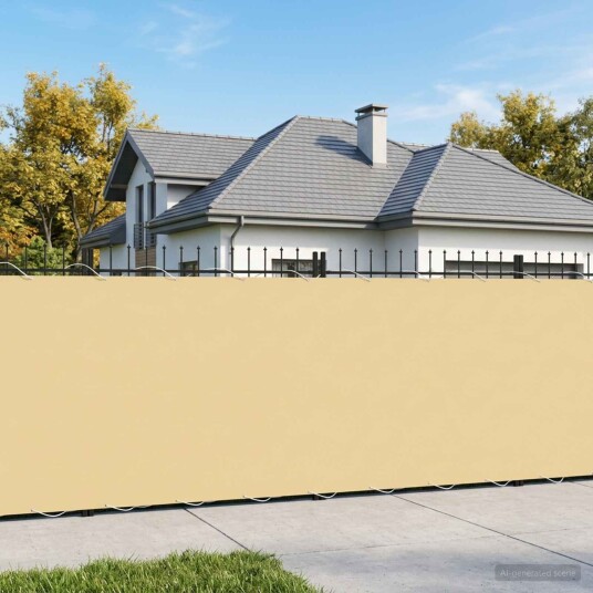 vidaXL Balkong privat skjerm 150 x 500 cm Polyester sand
