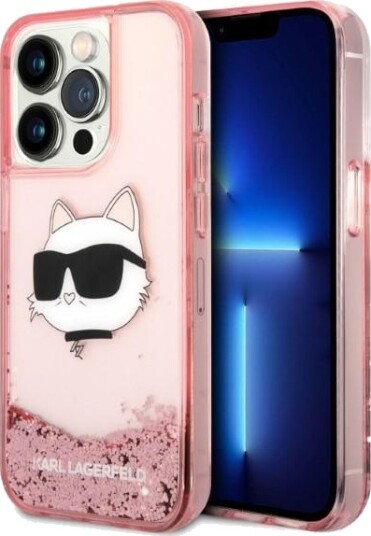 Karl Lagerfeld Glitter Choupette Hardcase til iPhone 14 Pro 6,1" Rosa
