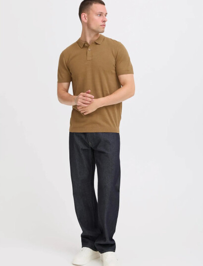 Blend Bhbray Knit Polo   Brown   L