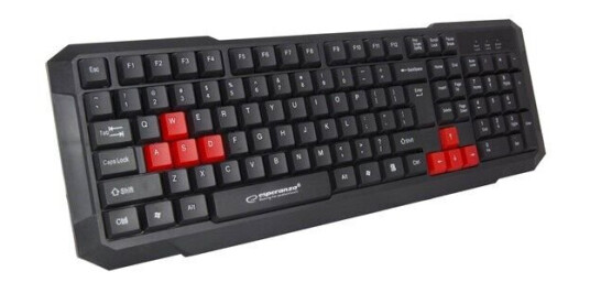 Esperanza WIRED GAMING USB KEYBOARD ASPIS RED - Gamingtastatur - Svart Esperanza WIRED GAMING USB KEYBOARD ASPIS RED - Gamingtastatur - Svart