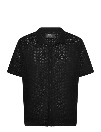 NEUW Cave Lace Knit Shirt Black   Black   XL