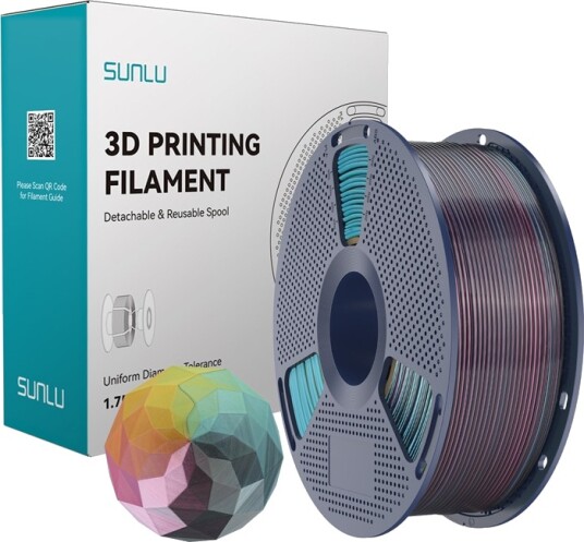 Sunlu Pla+ Silk Forth-Color Filament 1.75 Mm 1 Kg (Rød-Gul-Grønn-Svart) Sunlu Pla+ Silk Forth-Color Filament 1.75 Mm 1 Kg (Rød-Gul-Grønn-Svart)