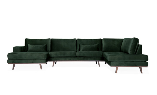 Soffadirekt STOCKHOLM U sofa Høyre Velvet Edition Grønn Soffadirekt STOCKHOLM U sofa Høyre Velvet Edition Grønn