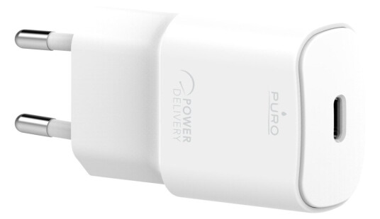 PURO VEGGLADER MINI 1 USB-C 20 W, HVIT