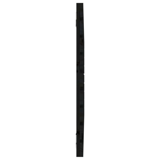 vidaXL Veggmontert sengegavl svart 106x3x63 cm heltre furu