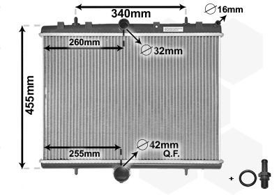 Radiator VAN WEZEL 40002314 Radiator VAN WEZEL 40002314