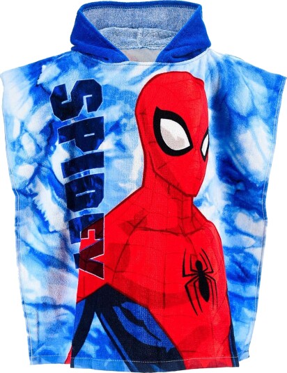 Marvel Spider Man Badeponcho 100% Bomull Blå Marvel Spider Man Badeponcho 100% Bomull Blå