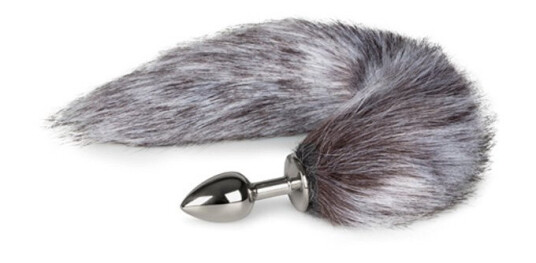 EasyToys: Fox Tail Plug No. 5, small, sølv/grå EasyToys: Fox Tail Plug No. 5, small, sølv/grå