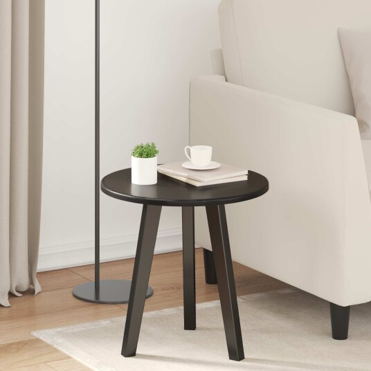 vidaXL Bordplate Ø 40 x 1,5 cm Rund Konstruert tre Svart vidaXL Bordplate Ø 40 x 1,5 cm Rund Konstruert tre Svart