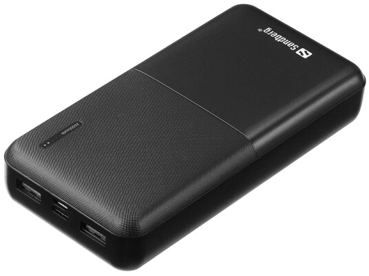 Sandberg Saver Powerbank 20000 mAh med 2 USB-A og 1 USB-C Svart Sandberg Saver Powerbank 20000 mAh med 2 USB-A og 1 USB-C Svart