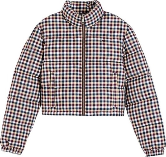Tommy Jeans Tjw Crop Check Puffer Brown M