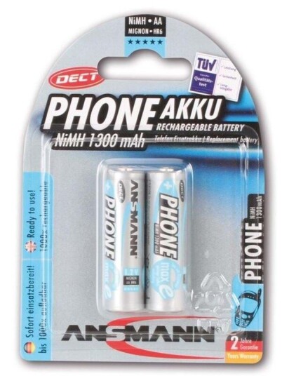 ANSMANN Mignon AA NiCd Oppladbare Batterier 1300 mAh - 4 Pakke ANSMANN Mignon AA NiCd Oppladbare Batterier 1300 mAh - 4 Pakke