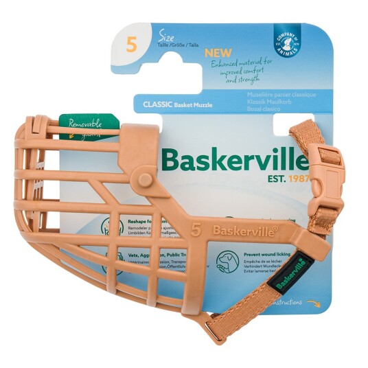 Baskerville Klassisk Munnkurv Beige Størrelse 5 Baskerville Klassisk Munnkurv Beige Størrelse 5