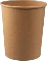Papbæger Soup To Go 960 Ml 32 Oz Ø115x133 Mm Plast På Indersiden Brun,20 Ps X 25 Stk/Krt