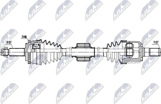 Drivaksel NTY NPW-HY-665