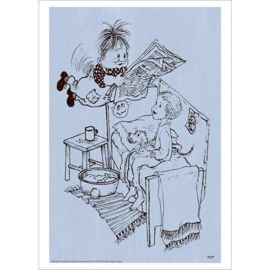 Poster & Frame Astrid Lindgren Newspaper Karlsson On The Roof