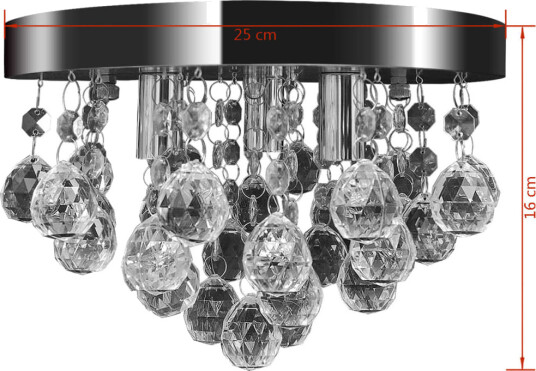vidaXL Lysekrone i krystall design krom vidaXL Lysekrone i krystall design krom