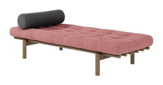 Karup Design Next Daybed Sovesofa, Brun lakkert furu, Sorbet Pink Unoliving 1733449-01-0 1733449-02-0